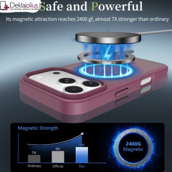 „Skin Feel“ TPU hibridinis su MagSafe dėklas - bordo (Apple Iphone 17 Pro/18 Pro) „Skin Feel“ TPU hibridinis su MagSafe dėklas - bordo (Apple Iphone 17 Pro/18 Pro)